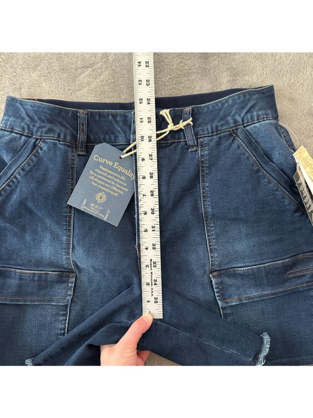 NWT Democracy Ab Solution Cargo Shorts Women's size 12 Stretch - Picture 7 of 8